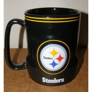 NFL Football PITTSBURGH STEELERS Thick Ceramic Large Sculpted Coffee Mug NEW
